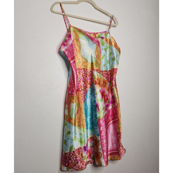 Vintage Gilligan O'Malley Large Boho Slip Dress Mini Spaghetti Strap Fairy - Picture 2 of 6